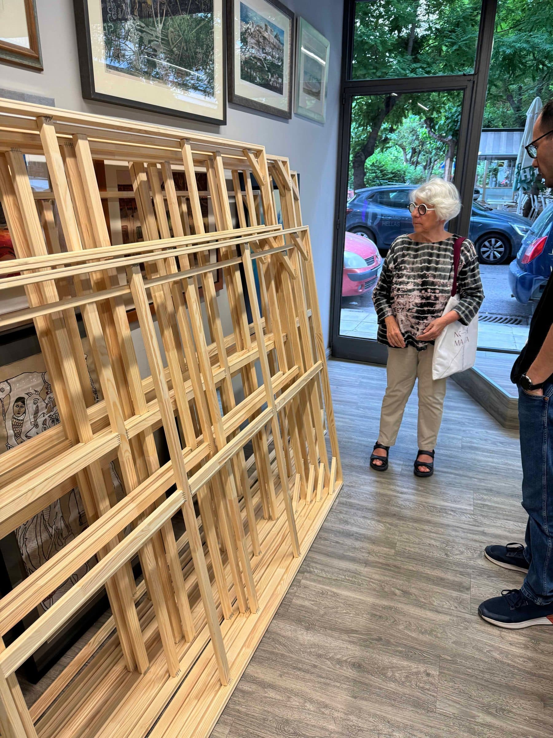 Mounting the exhibition — step 1